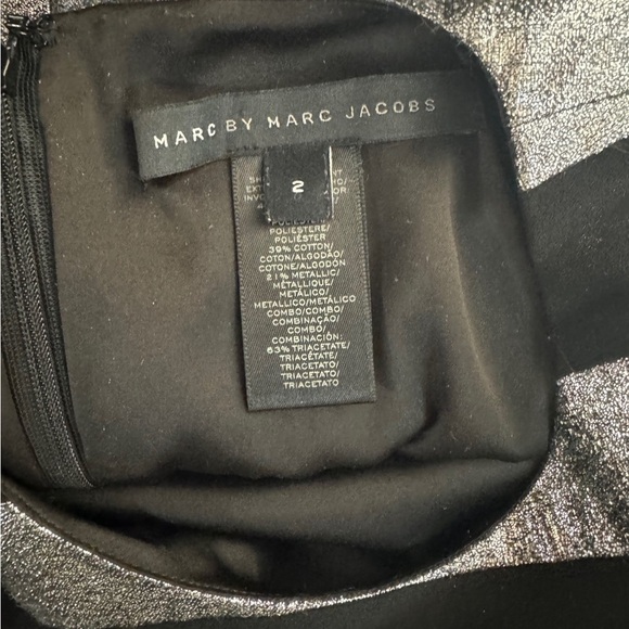 Marc By Marc Jacob’s Metallic Silver and Black Stripe Dress. Size 2. Great Cond. - Picture 3 of 7